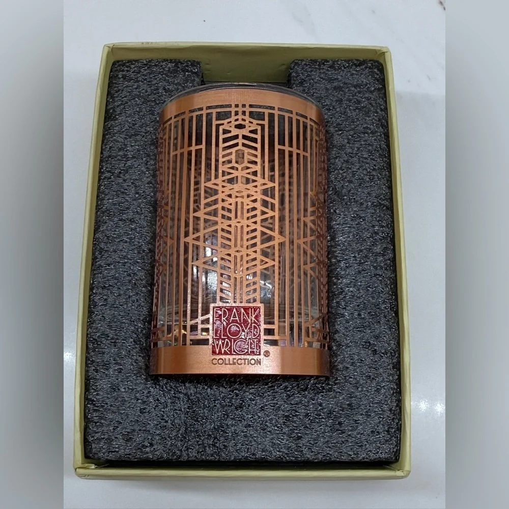 NIB Frank Lloyd Wright Copper Votive Holder Avery Coonley Design 3.5” in Box!